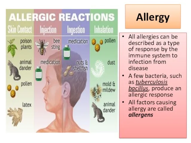 Allergy All allergies can be described as a type of