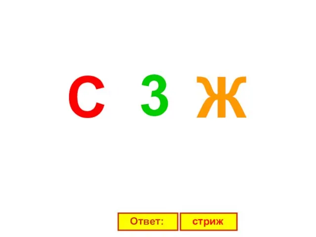 С 3 Ж Ответ: стриж