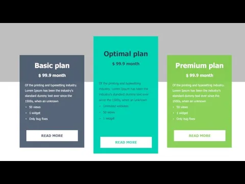 Basic plan $ 99.9 month Of the printing and typesetting