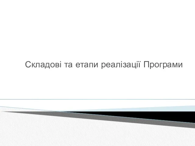 Складові та етапи реалізації Програми