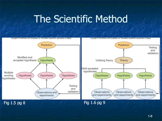 1- The Scientific Method Fig 1.6 pg 9 Fig 1.5 pg 8