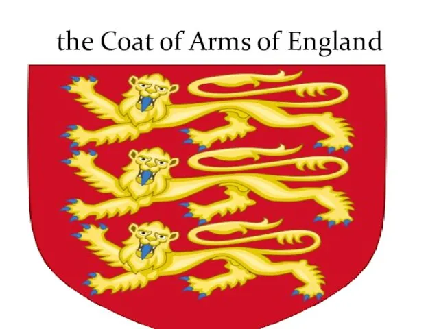 the Coat of Arms of England