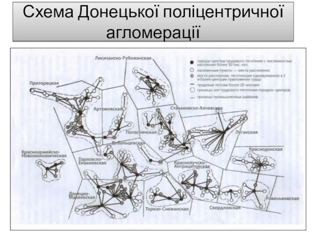 Схема Донецької поліцентричної агломерації