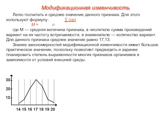 Легко посчитать и среднее значение данного признака. Для этого используют