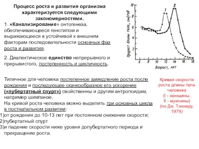 Процесс роста и развития организма характеризуется следующими закономерностями. 1. «Канализирование»