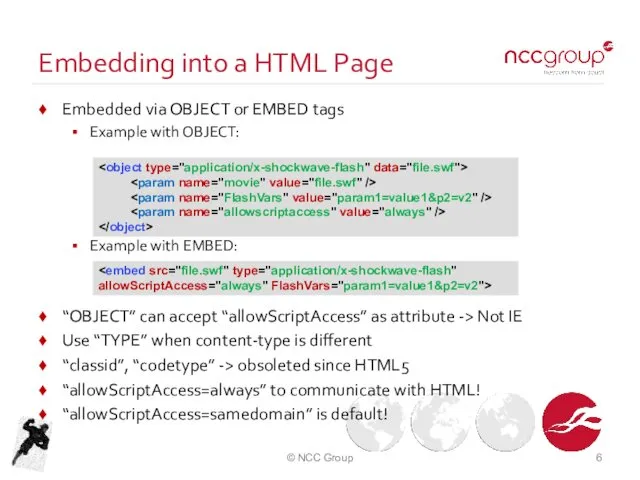 Embedding into a HTML Page Embedded via OBJECT or EMBED