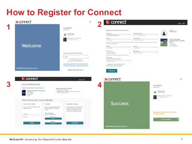 How to Register for Connect 1 2 4 3 Accessing Your Required Course Materials