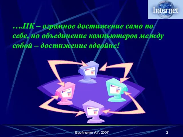 Бройченко А.Г. 2007 ….ПК – огромное достижение само по себе,