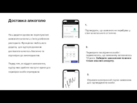 Доставка алкоголю Наш додаток дозволяє користувачам замовляти алкоголь з їхніх