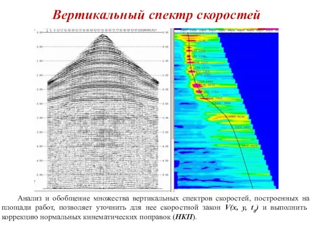 Вертикальный спектр скоростей . Анализ и обобщение множества вертикальных спектров