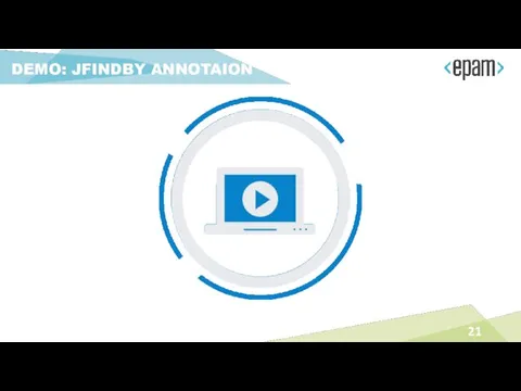 DEMO: JFINDBY ANNOTAION