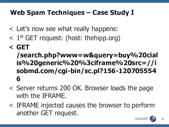 Web Spam Techniques – Case Study I Let’s now see