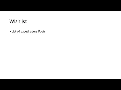Wishlist List of saved users Posts