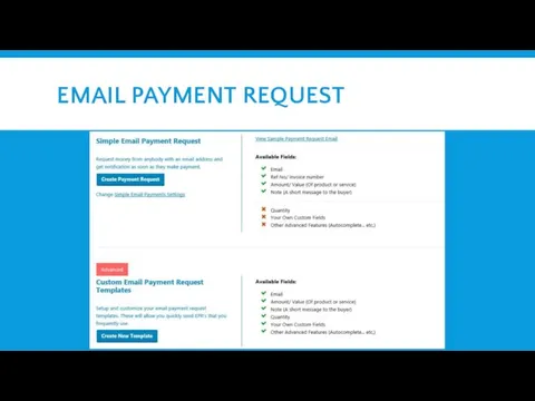 EMAIL PAYMENT REQUEST