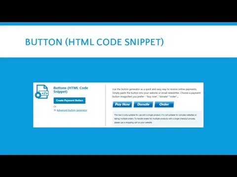 BUTTON (HTML CODE SNIPPET)