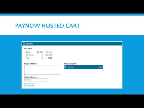 PAYNOW HOSTED CART