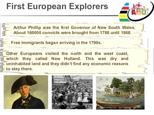 First European Explorers . Other Europeans visited the north and the west coast,