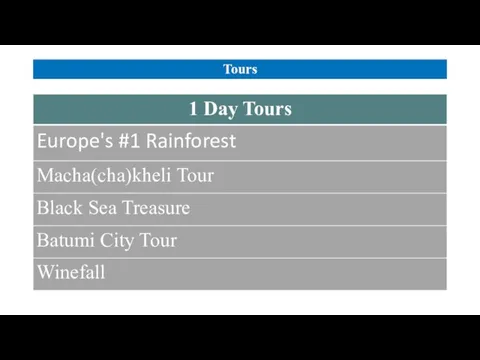 Tours