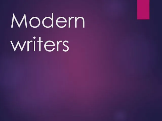 Modern writers