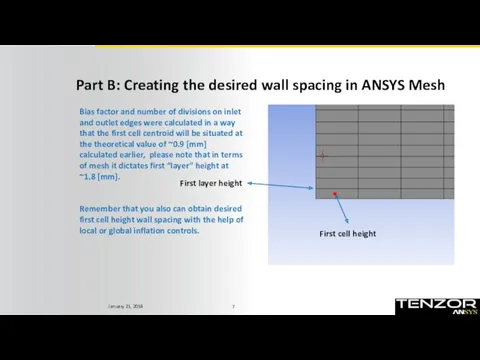 Part B: Creating the desired wall spacing in ANSYS Mesh