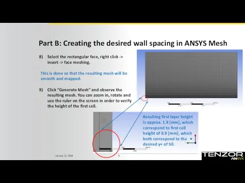 Part B: Creating the desired wall spacing in ANSYS Mesh