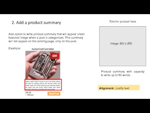 2. Add a product summary Title for product here Image 300 x 250