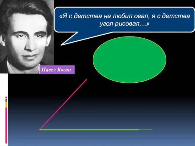 «Я с детства не любил овал, я с детства угол рисовал…» Павел Коган