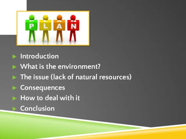 Introduction What is the environment? The issue (lack of natural