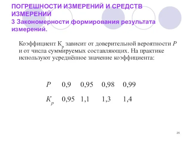 ПОГРЕШНОСТИ ИЗМЕРЕНИЙ И СРЕДСТВ ИЗМЕРЕНИЙ 3 Закономерности формирования результата измерений.