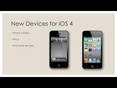 New Devices for iOS 4 iPhone 4 (GSM), iPad 2 iPod Touch 4th Gen,