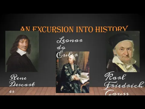 AN EXCURSION INTO HISTORY Rene Descartes Leonardo Euler Karl Friedrich Gauss