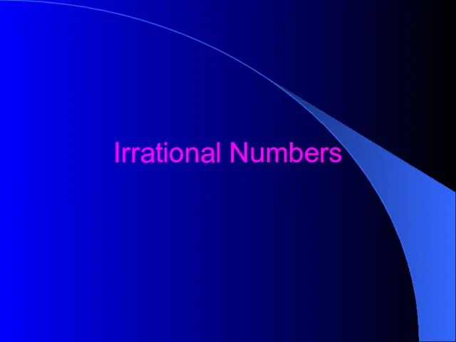 Irrational Numbers