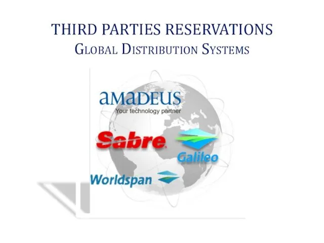 THIRD PARTIES RESERVATIONS Global Distribution Systems