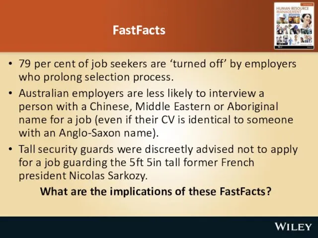 FastFacts 79 per cent of job seekers are ‘turned off’