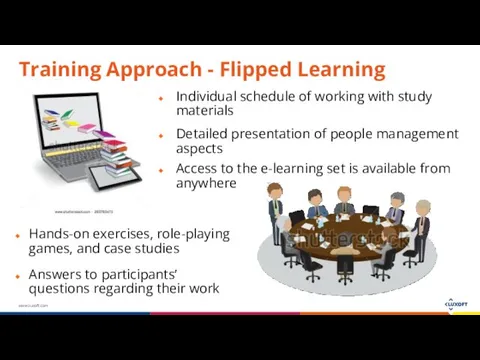 Training Approach - Flipped Learning Individual schedule of working with