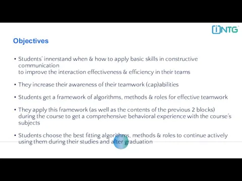 Objectives Students’ innerstand when & how to apply basic skills