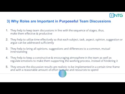 3) Why Roles are Important in Purposeful Team Discussions They