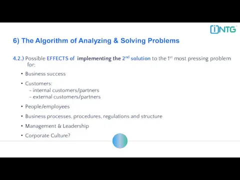 6) The Algorithm of Analyzing & Solving Problems 4.2.) Possible