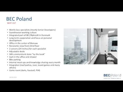 BEC Poland WHY US? 18-09-2019 World class specialists (mostly Senior