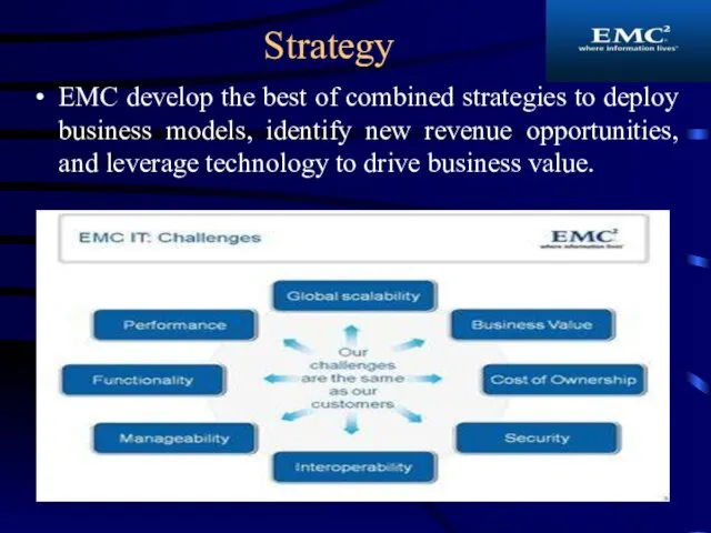 Strategy EMC develop the best of combined strategies to deploy