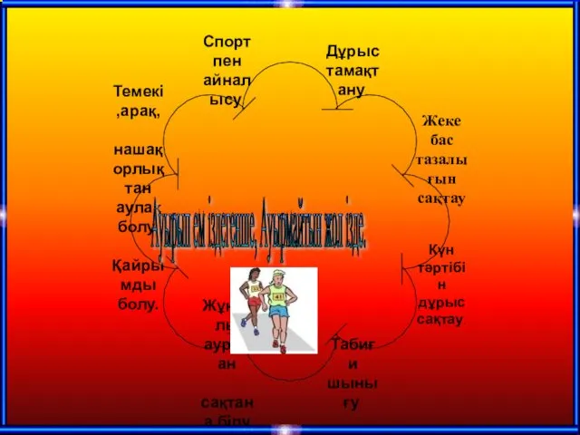 Ауырып ем іздегенше, Ауырмайтын жол ізде.