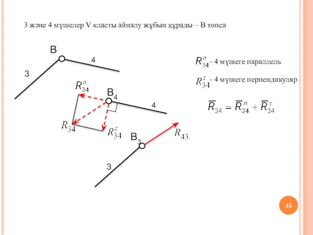 3 және 4 мүшелер V класты айналу жұбын құрады –