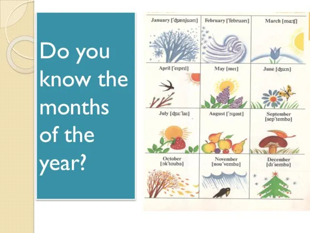 Do you know the months of the year?