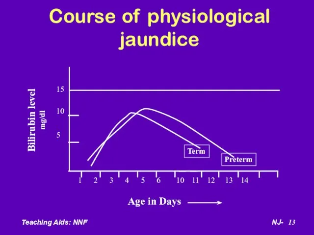 Course of physiological jaundice