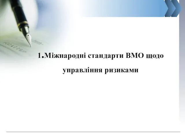 www.сайт_компании.ру Company Logo 1.Міжнародні стандарти ВМО щодо управління ризиками