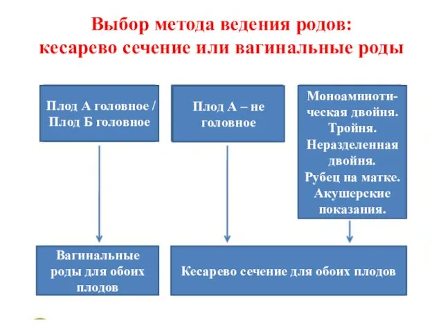 Выбор метода ведения родов: кесарево сечение или вагинальные роды Плод