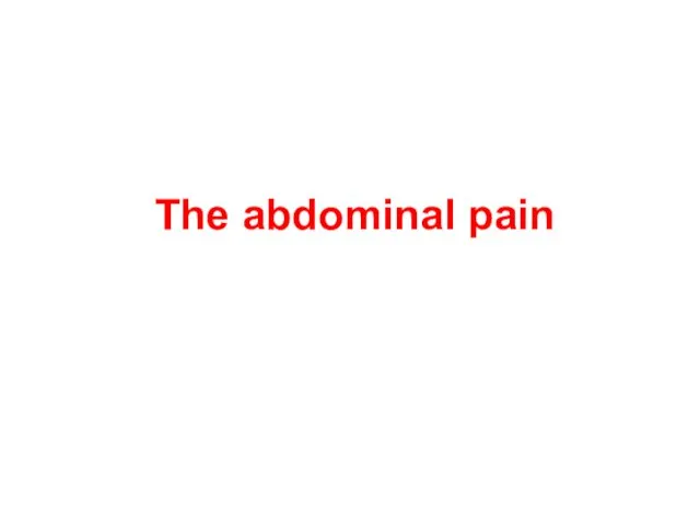 The abdominal pain