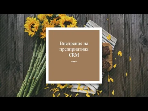 Внедрение на предприятиях CRM