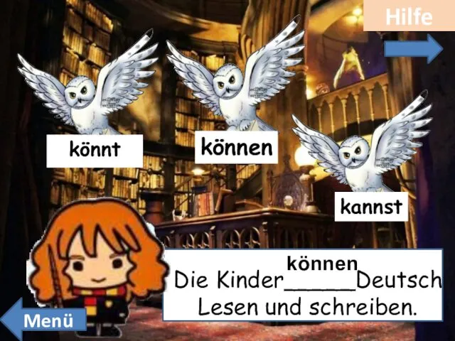 Dilük Die Kinder_____Deutsch Lesen und schreiben. können Hilfe Menü