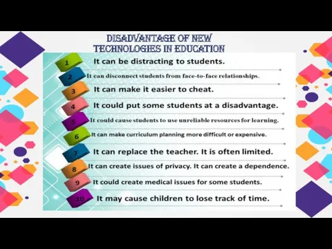 Disadvantage of new technologies in education